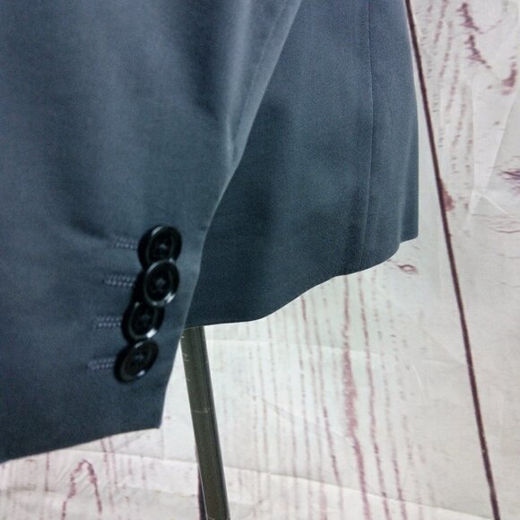 Express Photographer Fitted 40R 2 Button Gray Suit Blazer Sport Coat - Picture 6 of 13